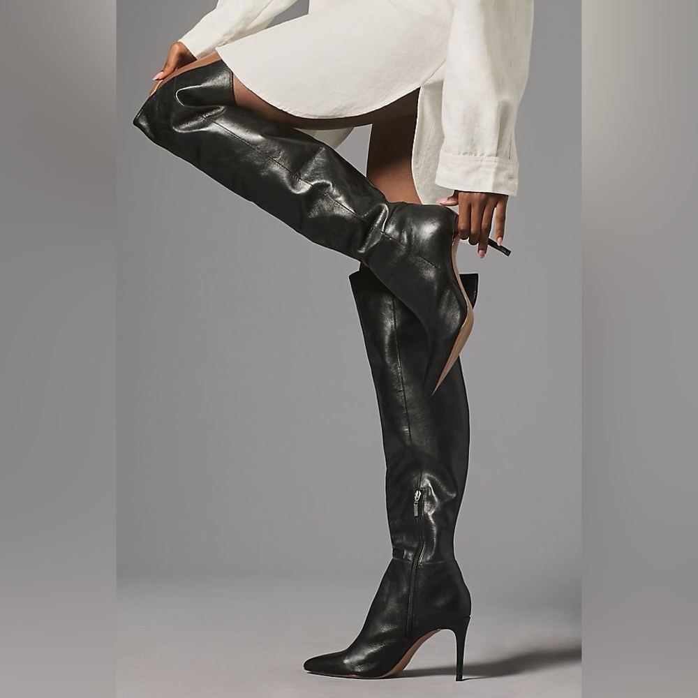 SCHUTZ Sleek Black Over the Knee Boots - Picture 8 of 10
